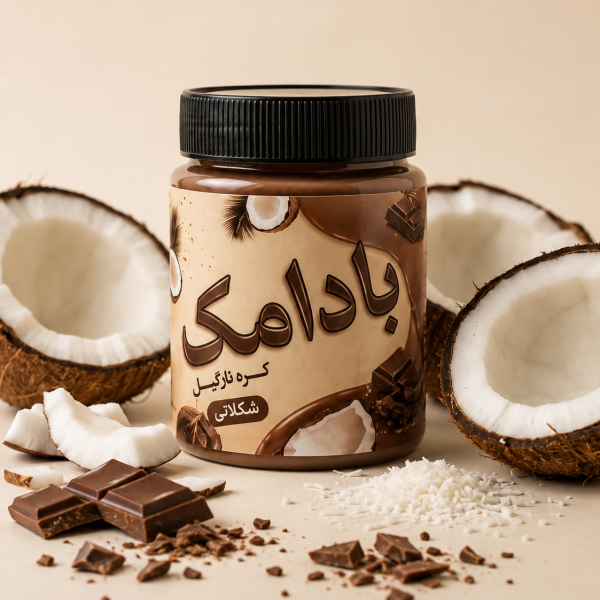 کره نارگیل شکلاتی خالص بادامک